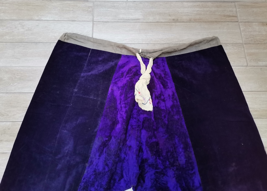 SIRMA İŞÇİLİKLİ OSMANLI DÖNEMİ KADİFE GELİN ŞALVARI