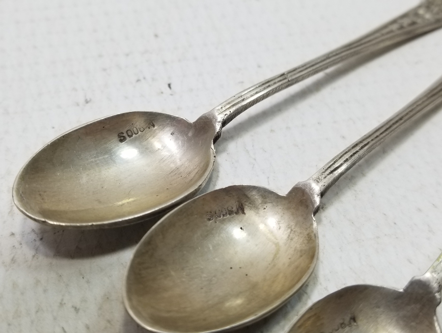 KABARTMA İŞÇİLİKLİ ANTİKA GÜMÜŞ TATLI KAŞIĞI TAKIMI