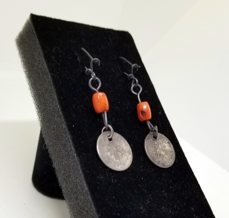 MERCANLI VE OSMANLI PARALI ÖZEL YAPIM GÜMÜŞ KÜPE