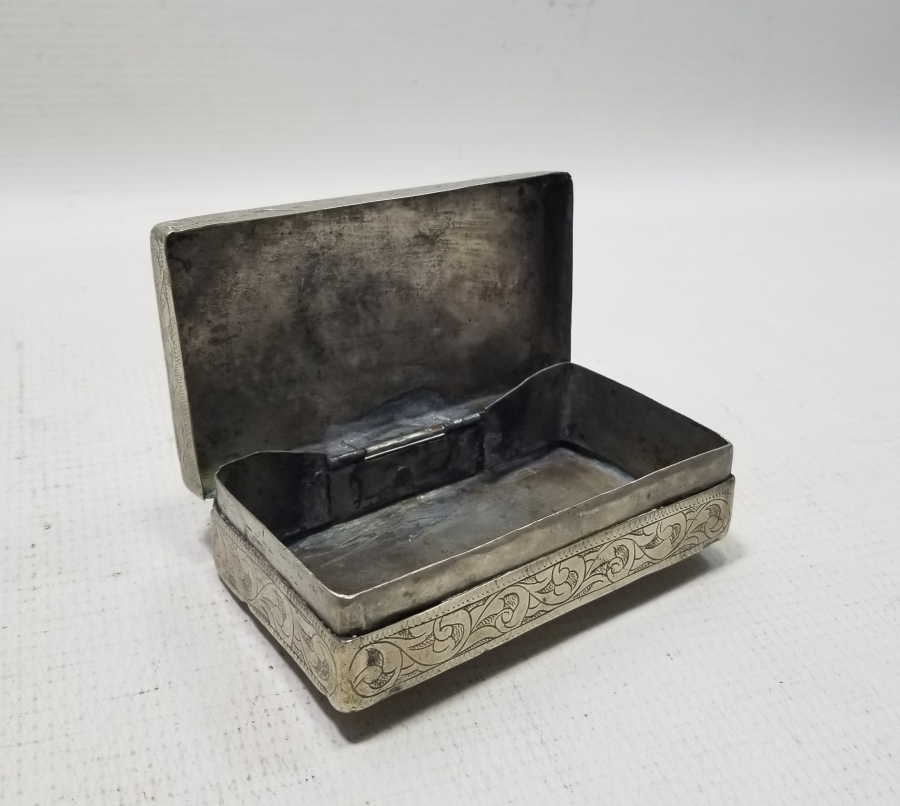 TAMAMI KALEM VE KABARTMA İŞÇİLİKLİ OSMANLI DÖNEMİ TÜTÜN TABAKASI