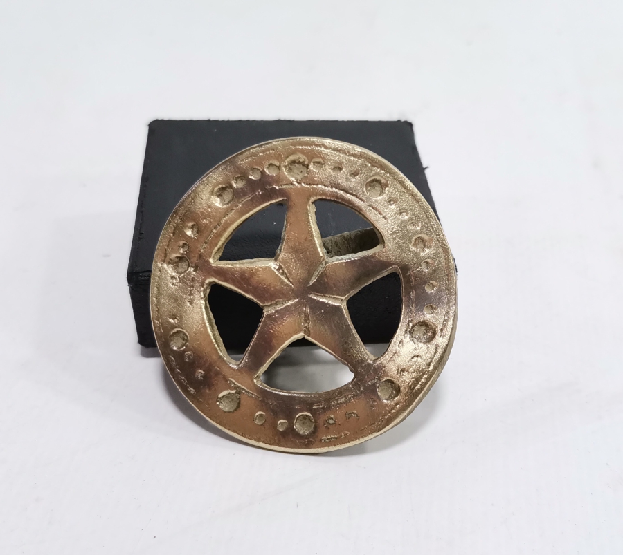 YILDIZ FORMUNDA YAPILMIŞ OSMANLI DÖNEMİ BRONZ AT DÖŞLÜĞÜ