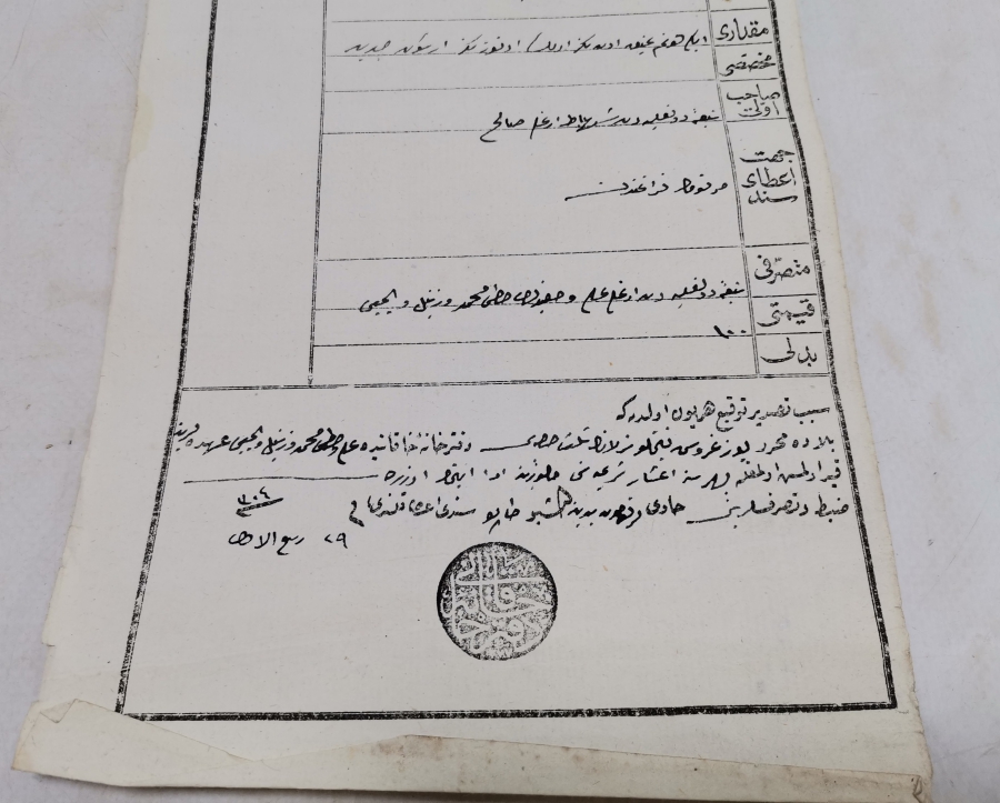 YÜKSEK KONDİSYONDA ABDÜLHAMİD HAN DÖNEMİ SENED-İ HAKANİ