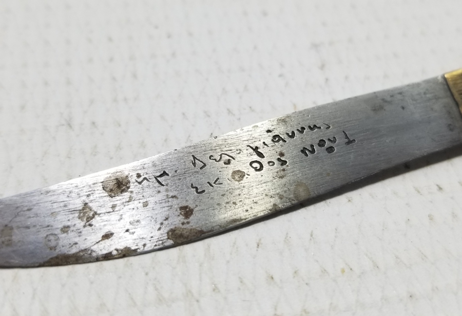 ÜZERİ OSMANLICA VE RUMCA YAZILI NADİR OSMANLI DÖNEMİ BURSA BIÇAĞI