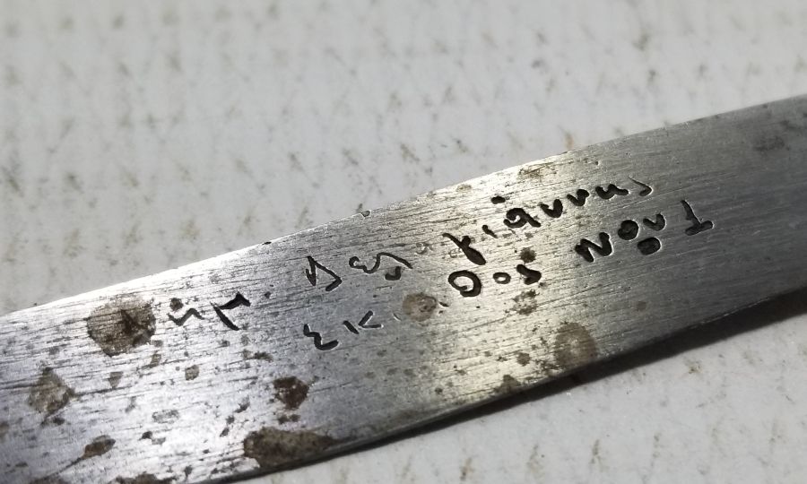 ÜZERİ OSMANLICA VE RUMCA YAZILI NADİR OSMANLI DÖNEMİ BURSA BIÇAĞI