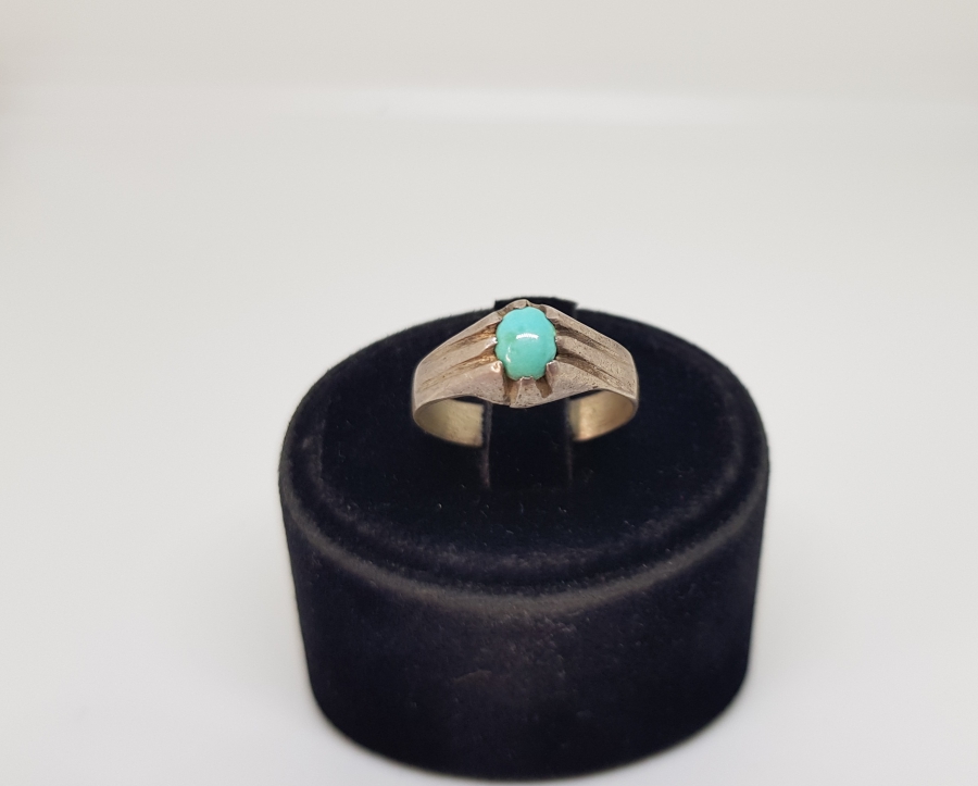 ÜZERİ DOĞAL TAŞLI OSMANLI DÖNEMİ EL YAPIMI YÜZÜK