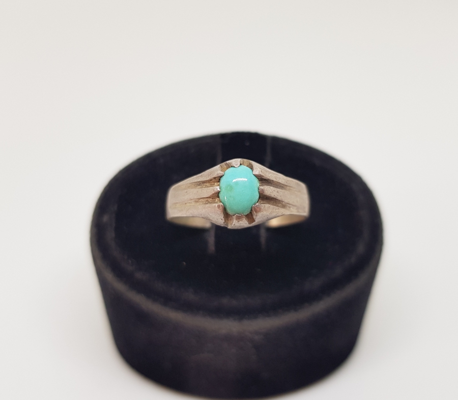 ÜZERİ DOĞAL TAŞLI OSMANLI DÖNEMİ EL YAPIMI YÜZÜK