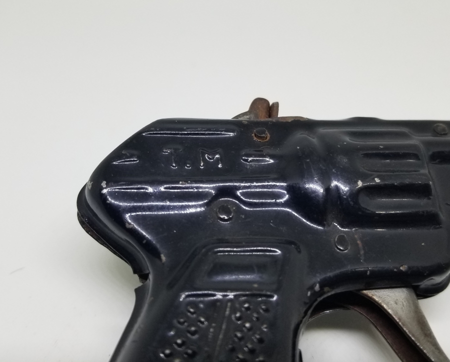 YERLİ YAPIM ANTİKA METAL OYUNCAK SES TABANCASI