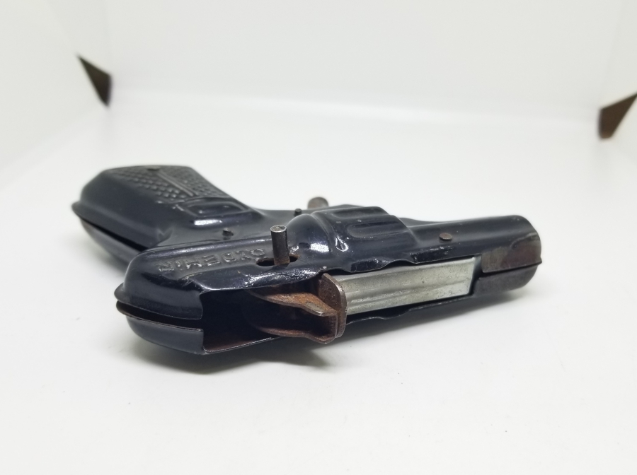 YERLİ YAPIM ANTİKA METAL OYUNCAK SES TABANCASI