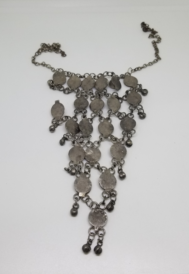 ÜZERİ DOĞAL TAŞLI GÜMÜŞ KAPLAMA BİJUTERİ GERDANLIK