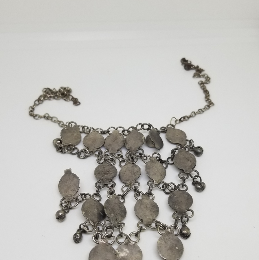 ÜZERİ DOĞAL TAŞLI GÜMÜŞ KAPLAMA BİJUTERİ GERDANLIK