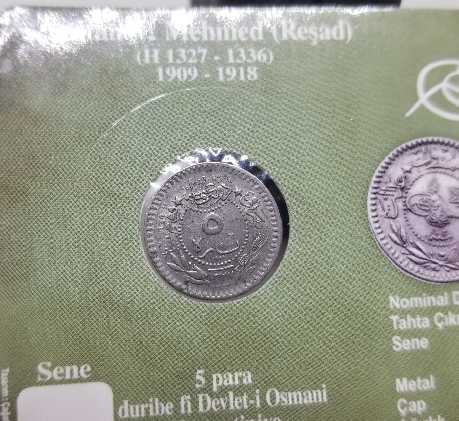 MEHMED REŞAD HAN DÖNEMİ KAPAMASINDA NİKEL 5 PARA