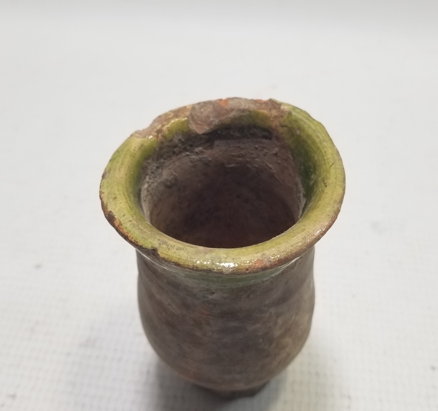 OSMANLI DÖNEMİ NADİR TİPTE SIRLI SİLLE ŞARAP KADEHİ