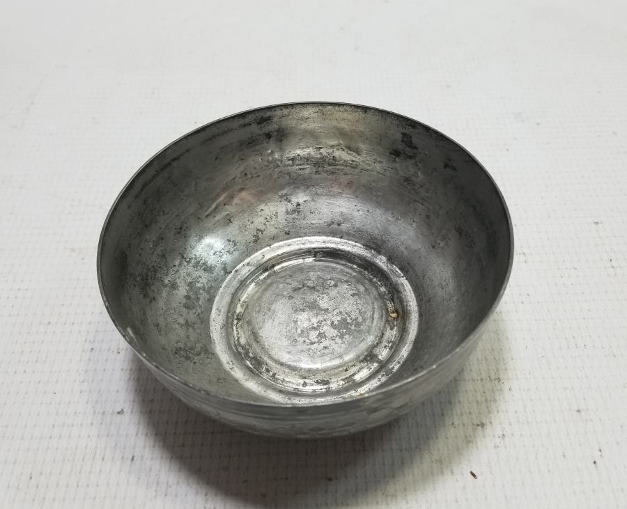 OSMANLI DÖNEMİ ÜZERİ KUŞLU VE AYETLİ BAKIR KASE