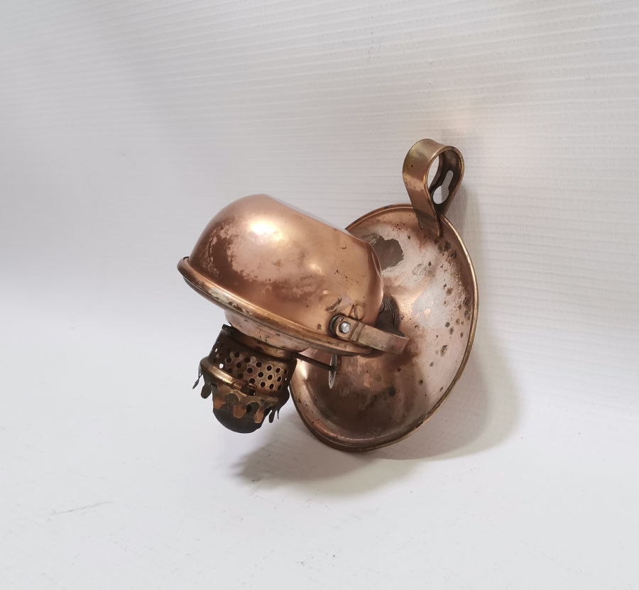 NADİR TİPTE OSMANLI DÖNEMİ TUTMAÇLI VE DUVAR APLİKLİ GAZ LAMBASI