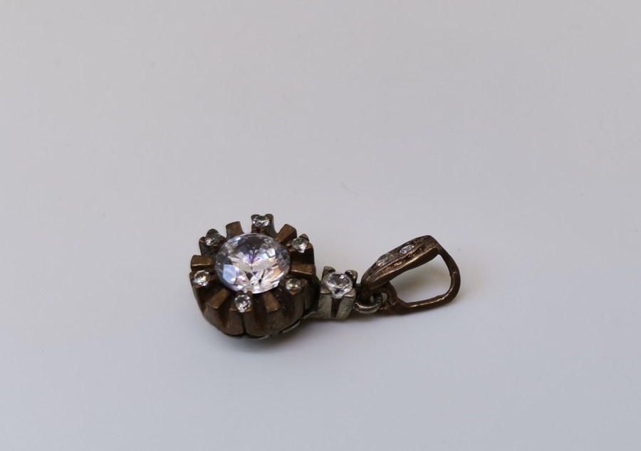 MARGAZİT TAŞLI GÜMÜŞ KOLYE UCU