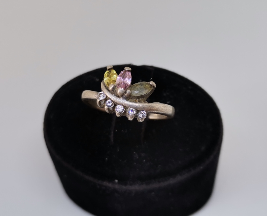 FASETA KESİM MARGAZİT TAŞLI GÜMÜŞ YÜZÜK