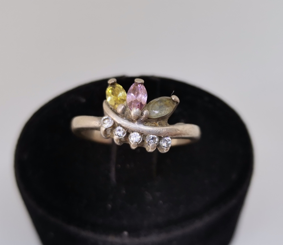 FASETA KESİM MARGAZİT TAŞLI GÜMÜŞ YÜZÜK