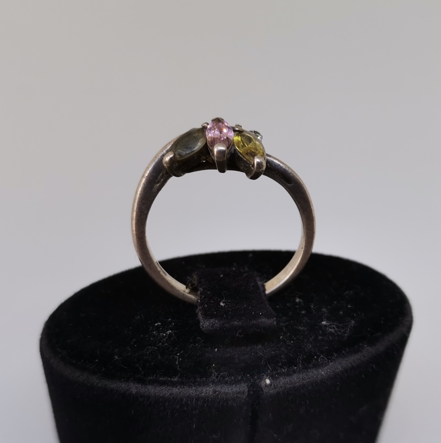 FASETA KESİM MARGAZİT TAŞLI GÜMÜŞ YÜZÜK