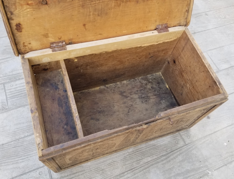 EL OYMA İŞÇİLİKLİ OSMANLI DÖNEMİ NADİR TİPTE KASTAMONU GELİN SANDIĞI