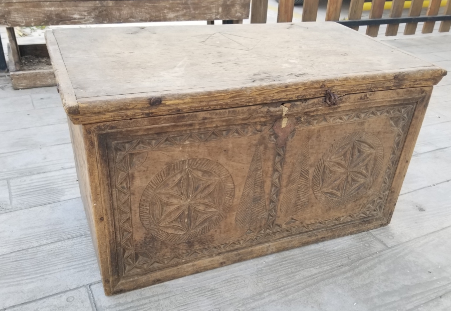 EL OYMA İŞÇİLİKLİ OSMANLI DÖNEMİ NADİR TİPTE KASTAMONU GELİN SANDIĞI