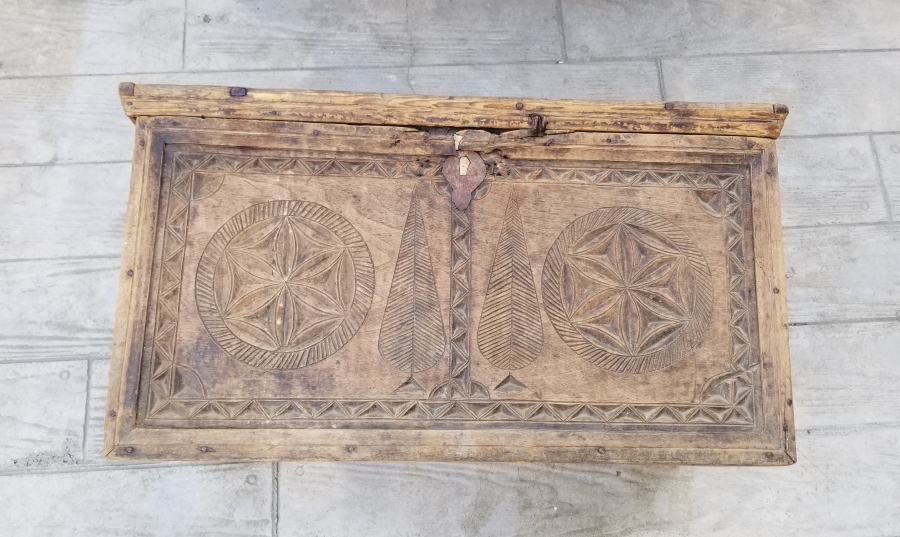 EL OYMA İŞÇİLİKLİ OSMANLI DÖNEMİ NADİR TİPTE KASTAMONU GELİN SANDIĞI