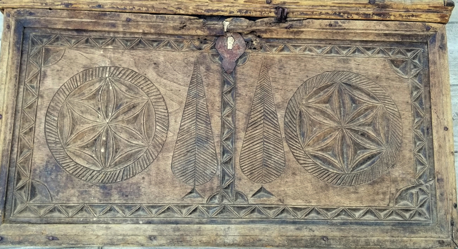 EL OYMA İŞÇİLİKLİ OSMANLI DÖNEMİ NADİR TİPTE KASTAMONU GELİN SANDIĞI