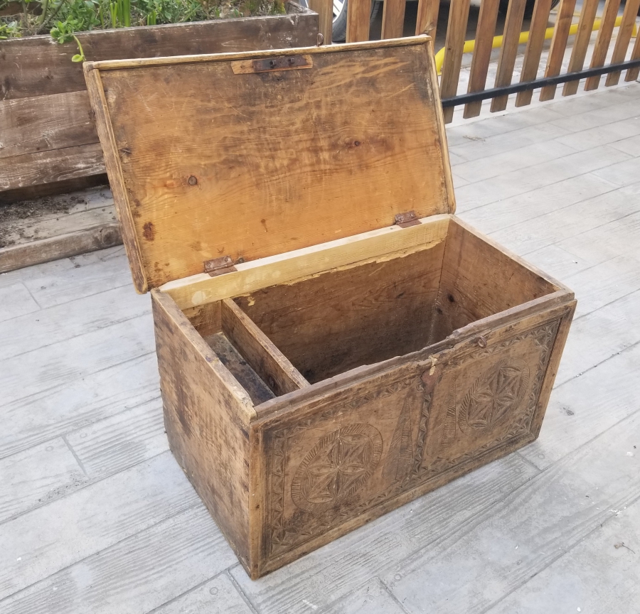 EL OYMA İŞÇİLİKLİ OSMANLI DÖNEMİ NADİR TİPTE KASTAMONU GELİN SANDIĞI