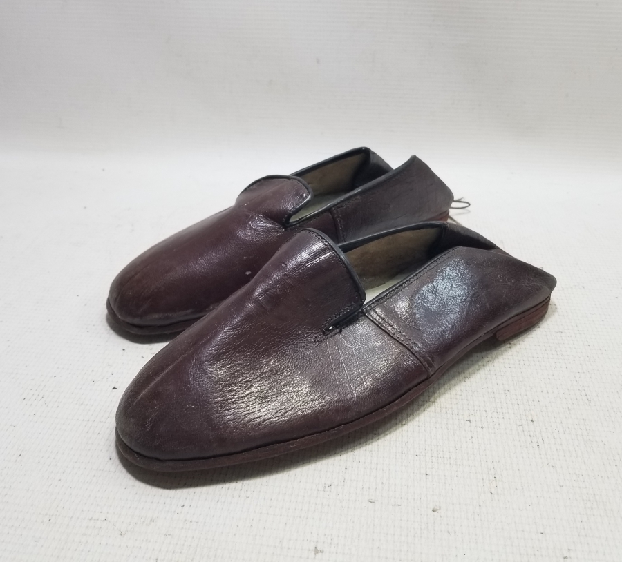 KULLANILMAMIŞ BURSA İŞİ DERİ ANTİKA AYAKKABI