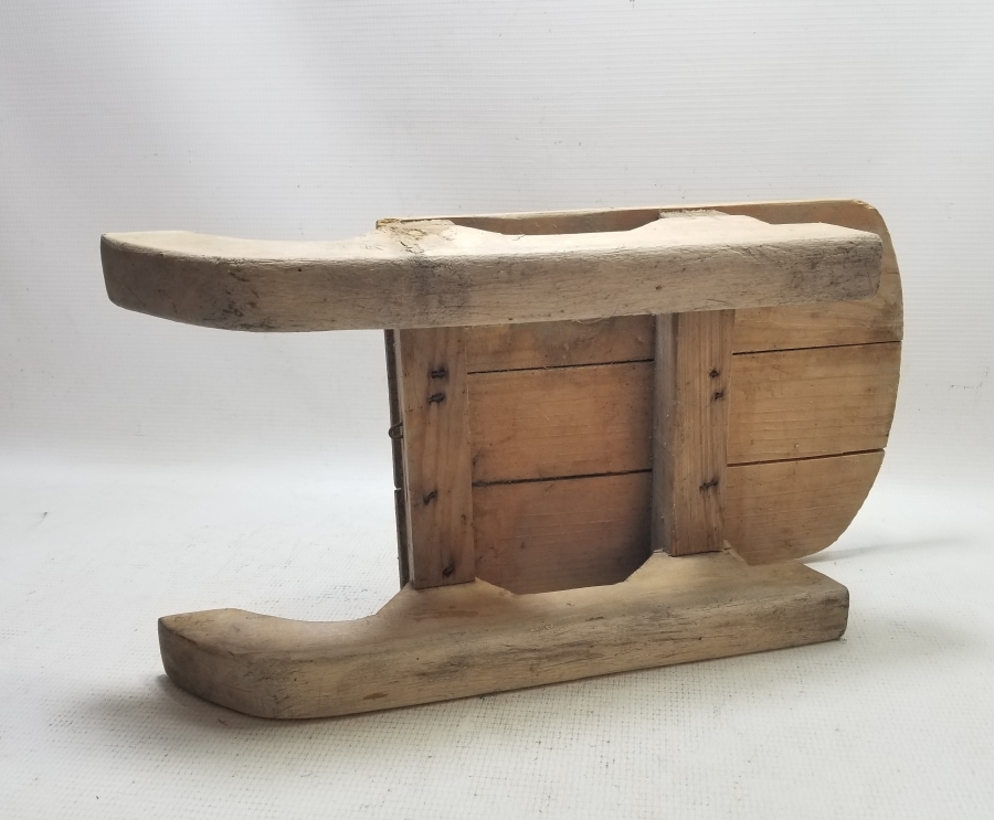 EL YAPIMI ANTİKA AHŞAP KIZAK - OYUNCAK