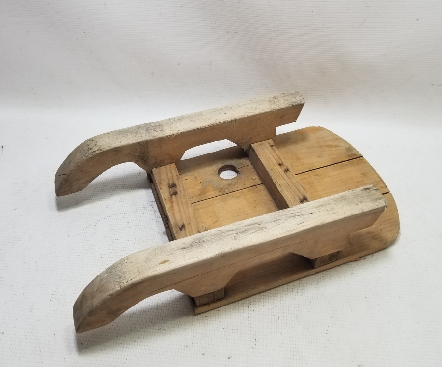 EL YAPIMI ANTİKA AHŞAP KIZAK - OYUNCAK