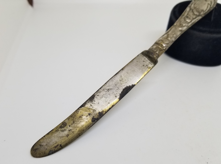 GÜMÜŞ KAPLAMA ANTİKA YEMEK BIÇAĞI