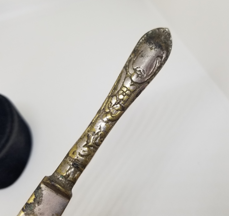 GÜMÜŞ KAPLAMA ANTİKA YEMEK BIÇAĞI