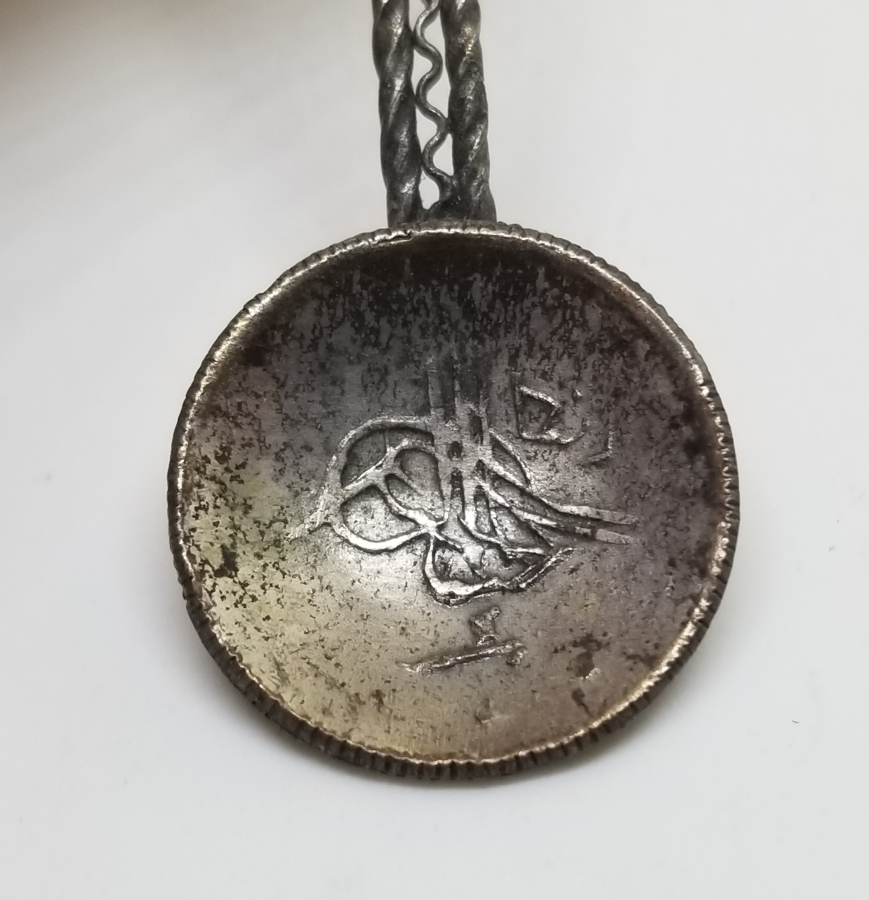 GÜMÜŞ KAPLAMA TELKARİ İŞÇİLİKLİ OSMANLI DÖNEMİ ÇAY KAŞIĞI