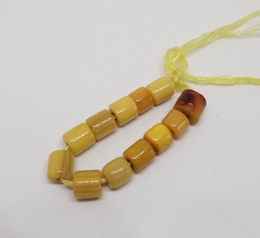 OSMANLI DÖNEMİ NADİR LİMONİ BAĞA TESPİH HABBELERİ LOTU