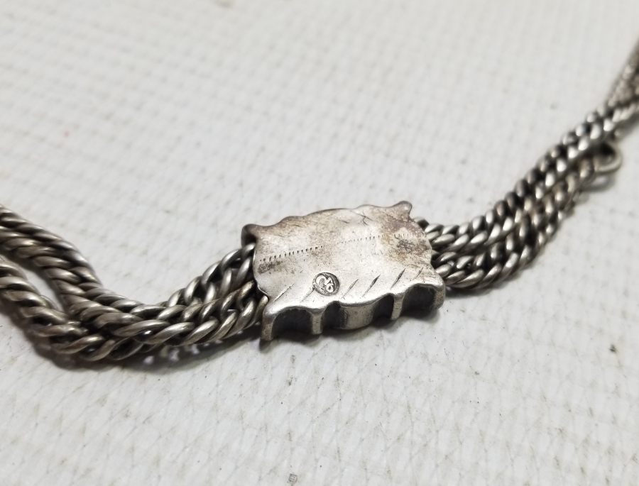 OSMANLI DÖNEMİ ZİNCİRİ VE SÜRGÜSÜ DAMGALI CEP SAATİ KÖSTEĞİ