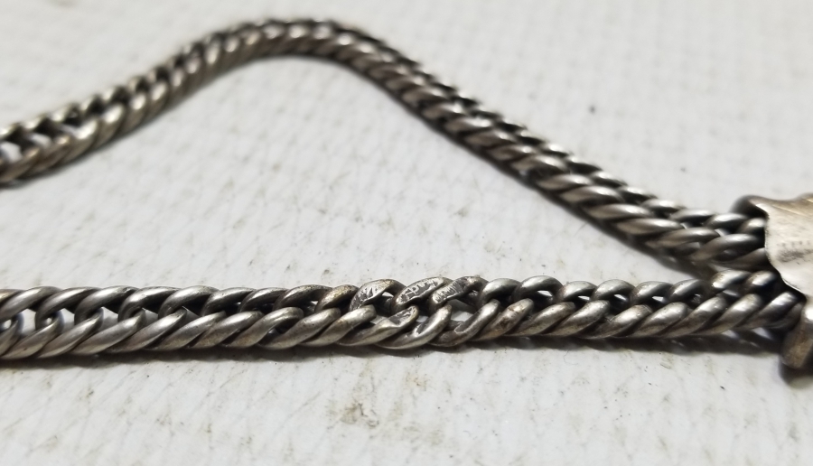 OSMANLI DÖNEMİ ZİNCİRİ VE SÜRGÜSÜ DAMGALI CEP SAATİ KÖSTEĞİ