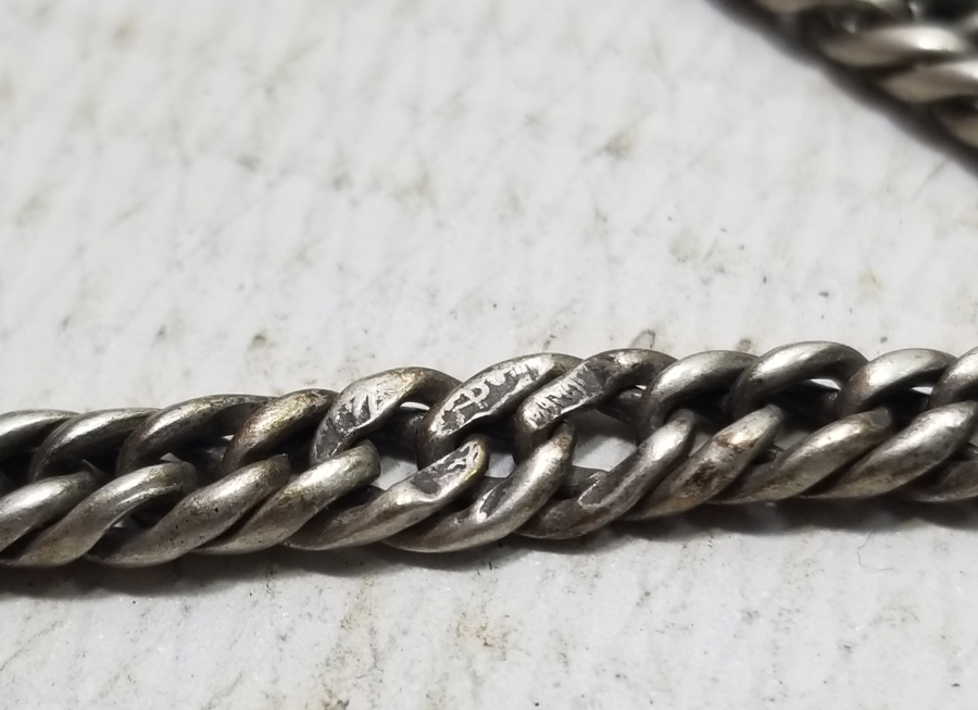 OSMANLI DÖNEMİ ZİNCİRİ VE SÜRGÜSÜ DAMGALI CEP SAATİ KÖSTEĞİ