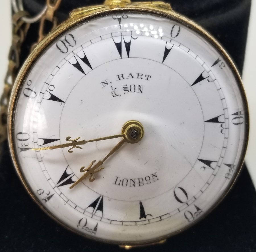 NADİR TİPTE N.HART&SON YAPIMI OSMANLI DÖNEMİ TOMBAK KASA PRIOR CEP SAATİ