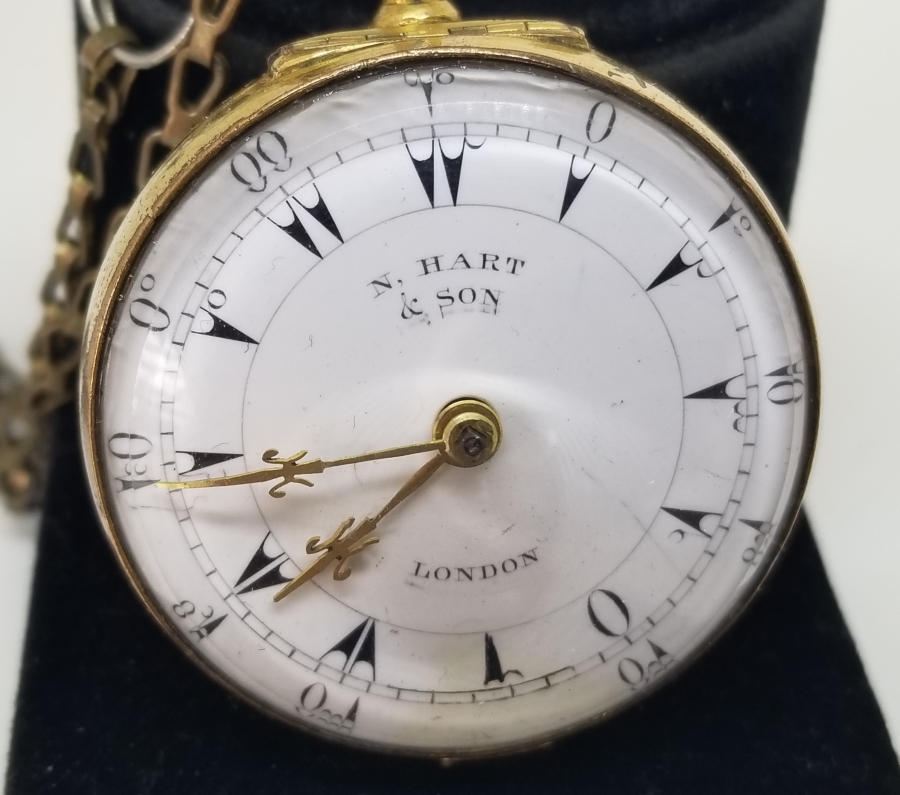 NADİR TİPTE N.HART&SON YAPIMI OSMANLI DÖNEMİ TOMBAK KASA PRIOR CEP SAATİ