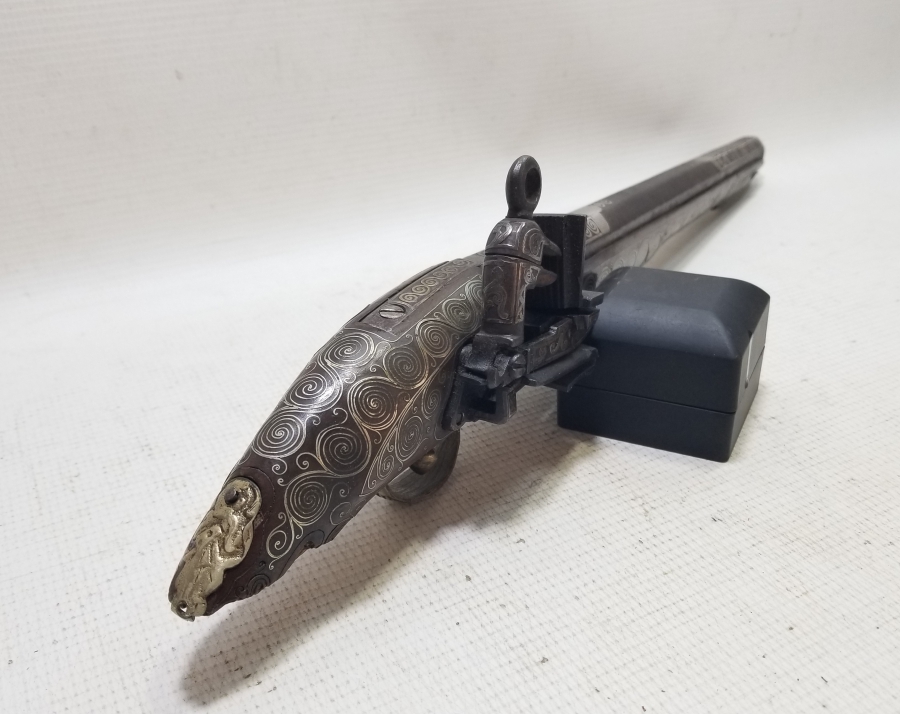 TAMAMI GÜMÜŞ İŞLEMELİ ÇOK NADİR OSMANLI DÖNEMİ PİŞTOV