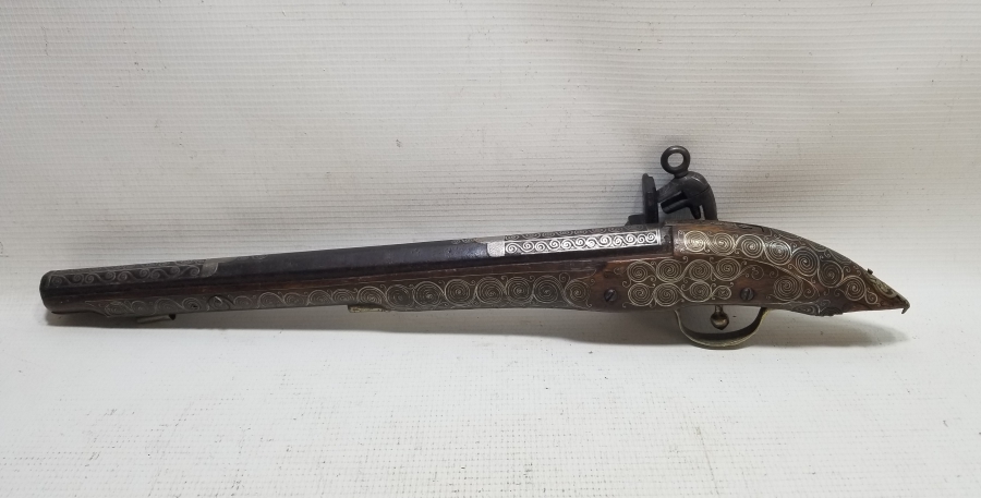 TAMAMI GÜMÜŞ İŞLEMELİ ÇOK NADİR OSMANLI DÖNEMİ PİŞTOV