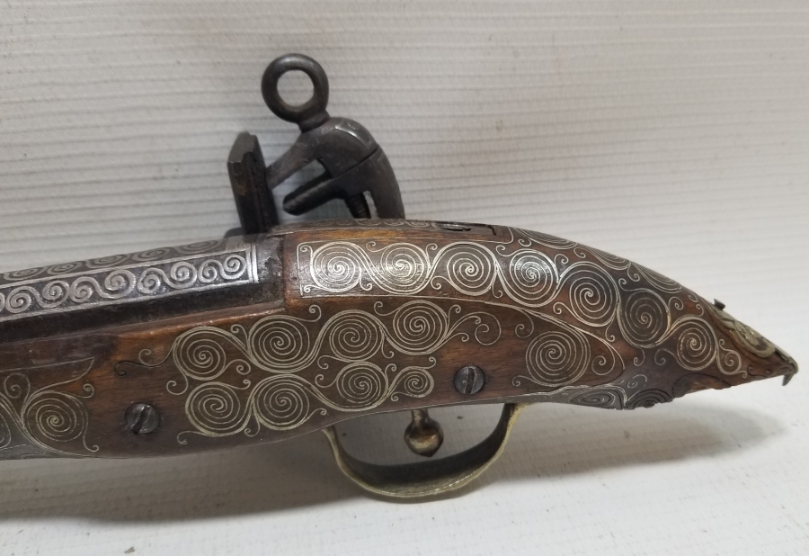 TAMAMI GÜMÜŞ İŞLEMELİ ÇOK NADİR OSMANLI DÖNEMİ PİŞTOV