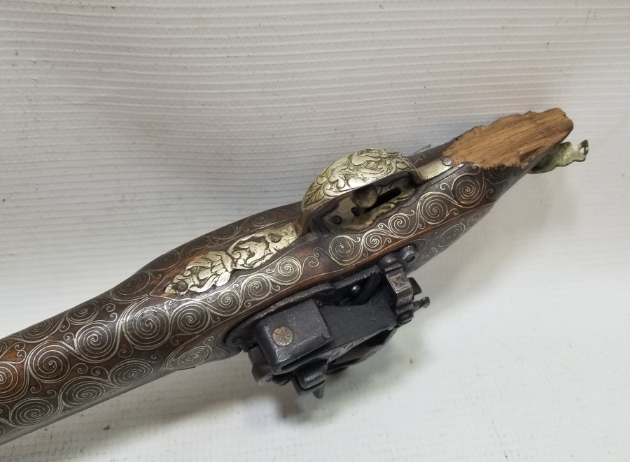 TAMAMI GÜMÜŞ İŞLEMELİ ÇOK NADİR OSMANLI DÖNEMİ PİŞTOV