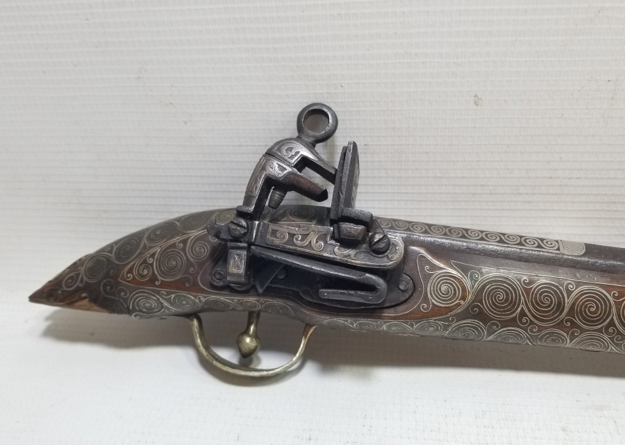 TAMAMI GÜMÜŞ İŞLEMELİ ÇOK NADİR OSMANLI DÖNEMİ PİŞTOV