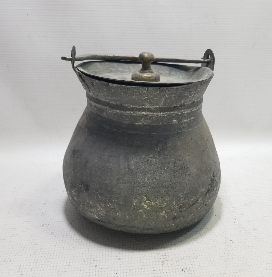 ÜZERİ OSMANLICA YAZILI OSMANLI DÖNEMİ NADİR YOĞURT BAKRACI