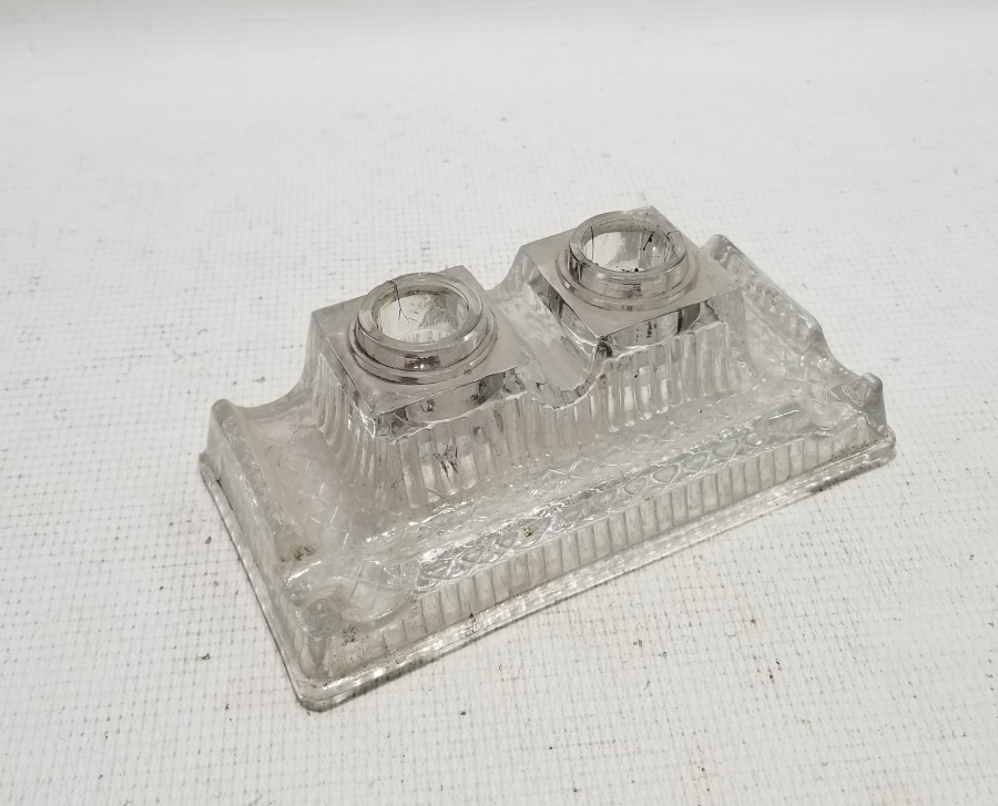 OSMANLI DÖNEMİ KRİSTAL KESME İŞÇİLİKLİ ASKERİ CAM HOKKA