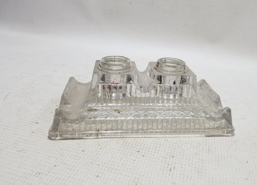 OSMANLI DÖNEMİ KRİSTAL KESME İŞÇİLİKLİ ASKERİ CAM HOKKA