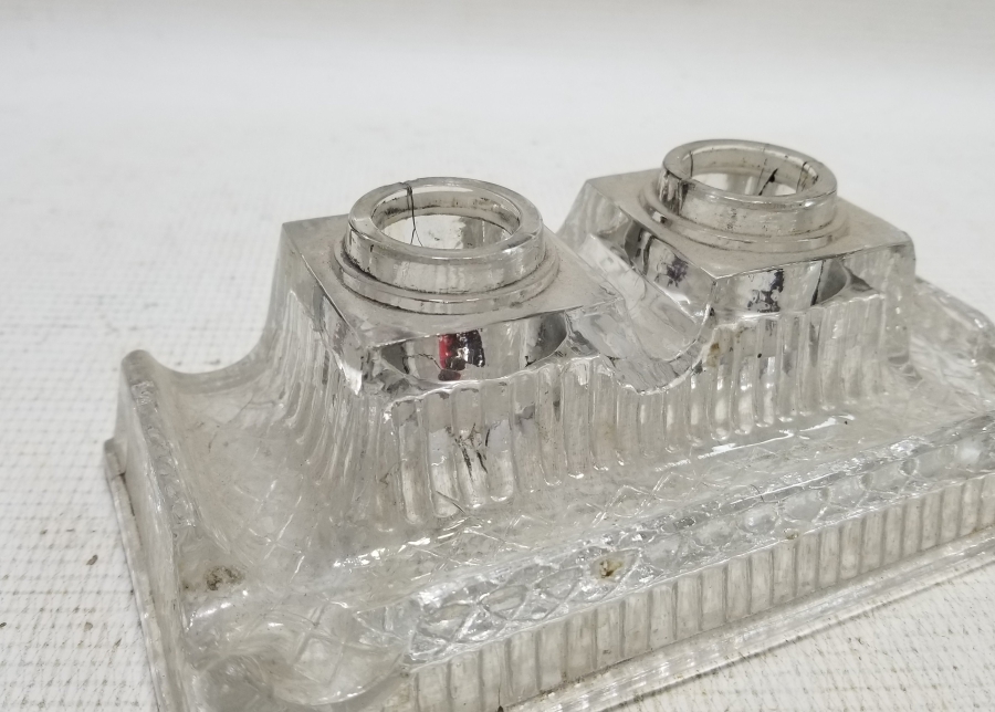 OSMANLI DÖNEMİ KRİSTAL KESME İŞÇİLİKLİ ASKERİ CAM HOKKA