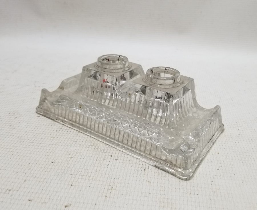 OSMANLI DÖNEMİ KRİSTAL KESME İŞÇİLİKLİ ASKERİ CAM HOKKA