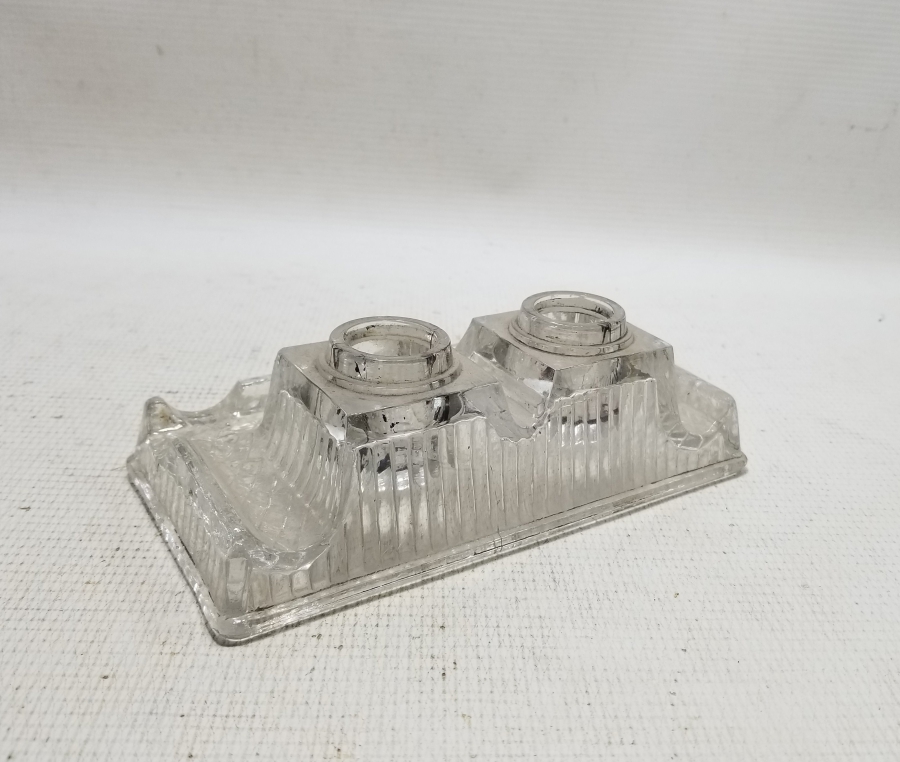 OSMANLI DÖNEMİ KRİSTAL KESME İŞÇİLİKLİ ASKERİ CAM HOKKA